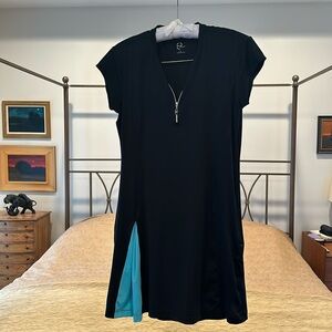 EP pro cap sleeve with front zipper golf dress.  Black.  Size L. Never been worn